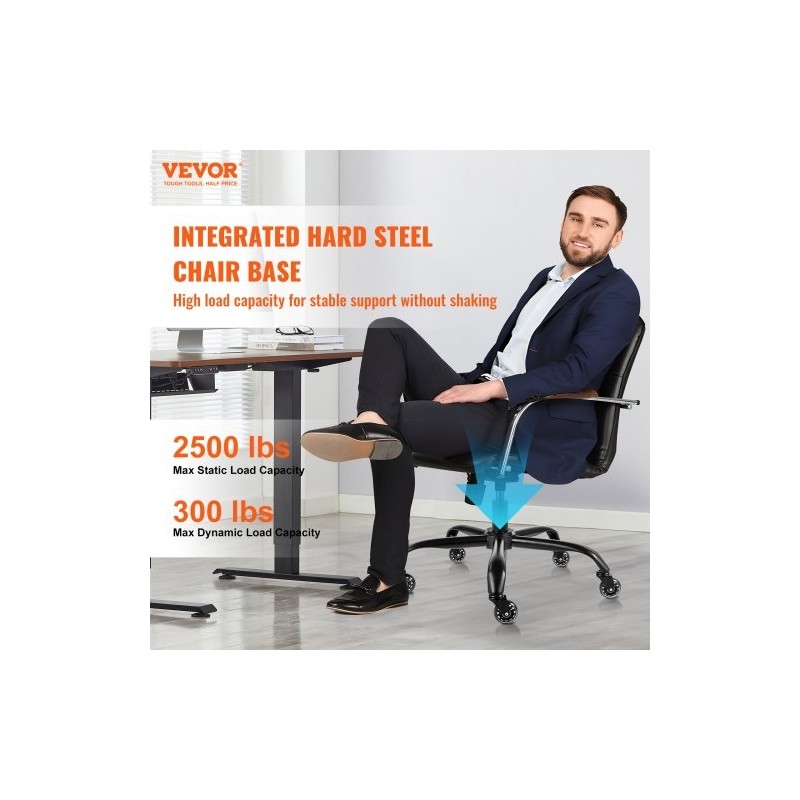 Toimistotuolin jalkaristikko 710 mm musta 1134 kg kantavuus kaasujousella ja rullilla