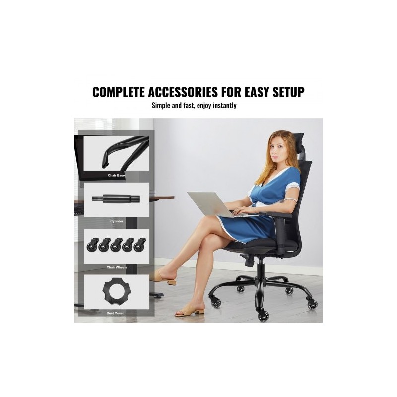 Toimistotuolin jalkaristikko 710 mm musta 1134 kg kantavuus kaasujousella ja rullilla