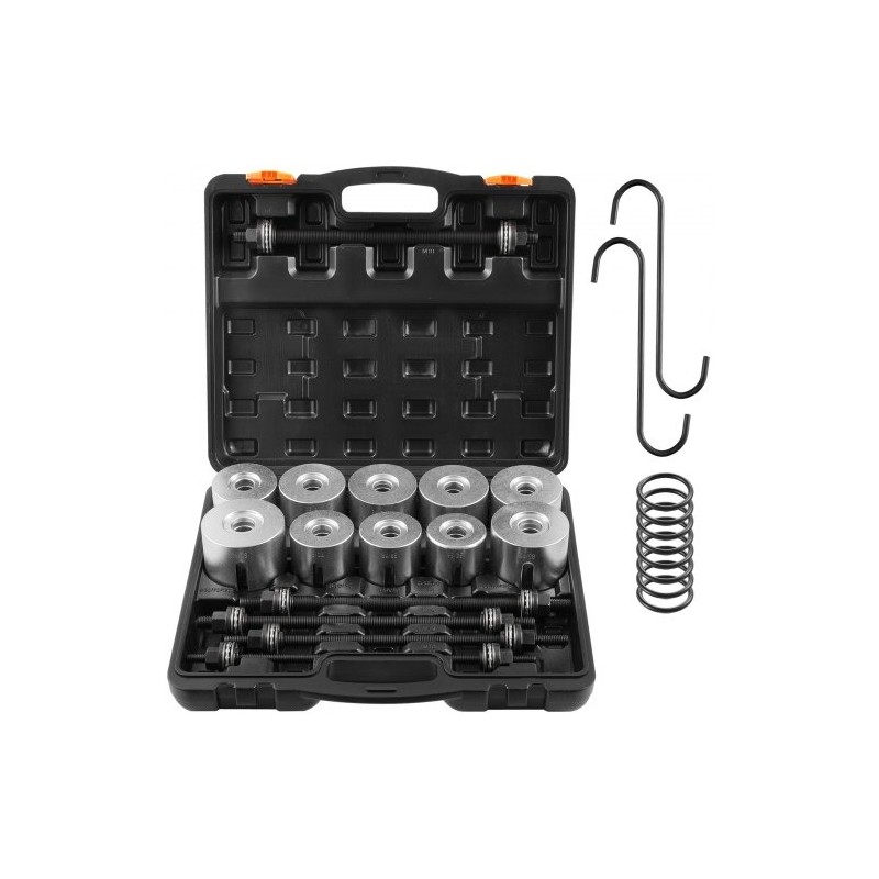 Holkkilaakerin irrotus ja asennussarja 27 osaa holkit terästä kantolaukussa