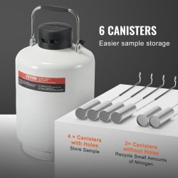 Nestetypensäiliö 6 l ilmailutason alumiinirakenteinen tyhjiöeristetty 6 kasettia kantolaukku