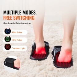 Punavaloterapiajalkakenkä neopreenikangas läpinäkyvä TPU 660nm 850nm 120 LED kaksipuolinen pulssitilat