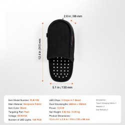 Punavaloterapiajalkakenkä neopreenikangas läpinäkyvä TPU 660nm 850nm 120 LED kaksipuolinen pulssitilat