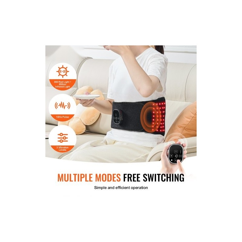 Punavalovyö neopreenikankaasta vyötärölle 660 nm ja 850 nm 112 LED 3000 mAh