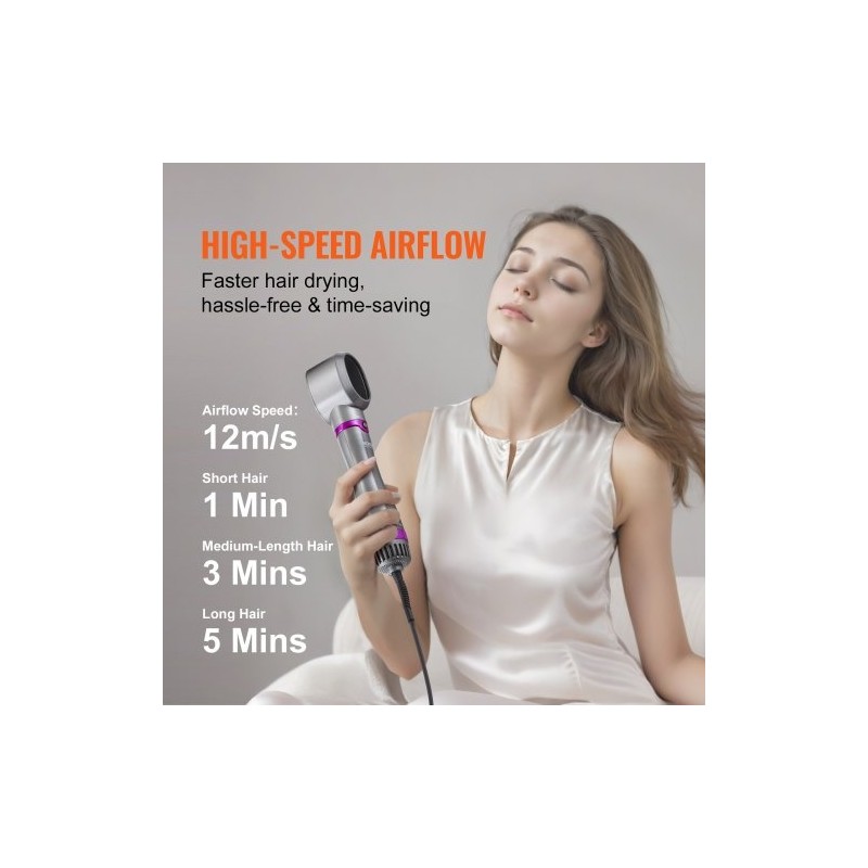 Hiustenkuivausharja viisi toimintoa keraaminen pinnoite ionitekniikka kolme harjapäätä kaksi suutinta