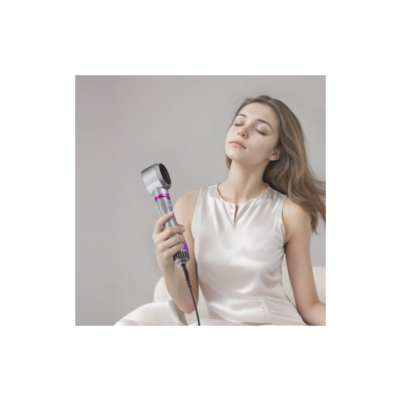 Hiustenkuivausharja viisi toimintoa keraaminen pinnoite ionitekniikka kolme harjapäätä kaksi suutinta