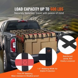 Kuormaverkko polypropeeni 2440 x 1830 mm 272 kg kantavuus 4 säädettävää hihnaa