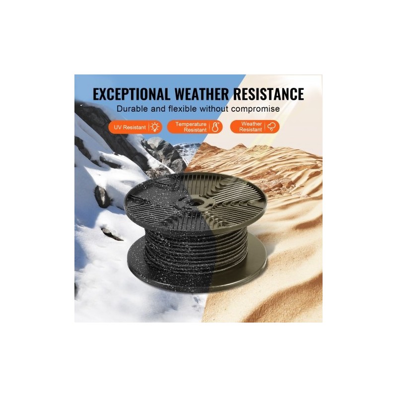 Kuminauha 3/8-tuuman 36 m rullassa polypropeeni ja kumi musta raskaaseen käyttöön