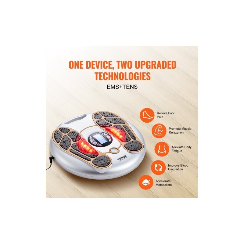 Jalkojen sähköstimulaattori EMS ja TENS 25 ohjelmaa 99 voimakkuustasoa kaukosäädin