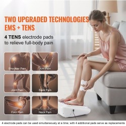 Sähköinen jalkojen verenkierron stimulaattori 3 lämpötilaa 25 tilaa 50 intensiteettiä