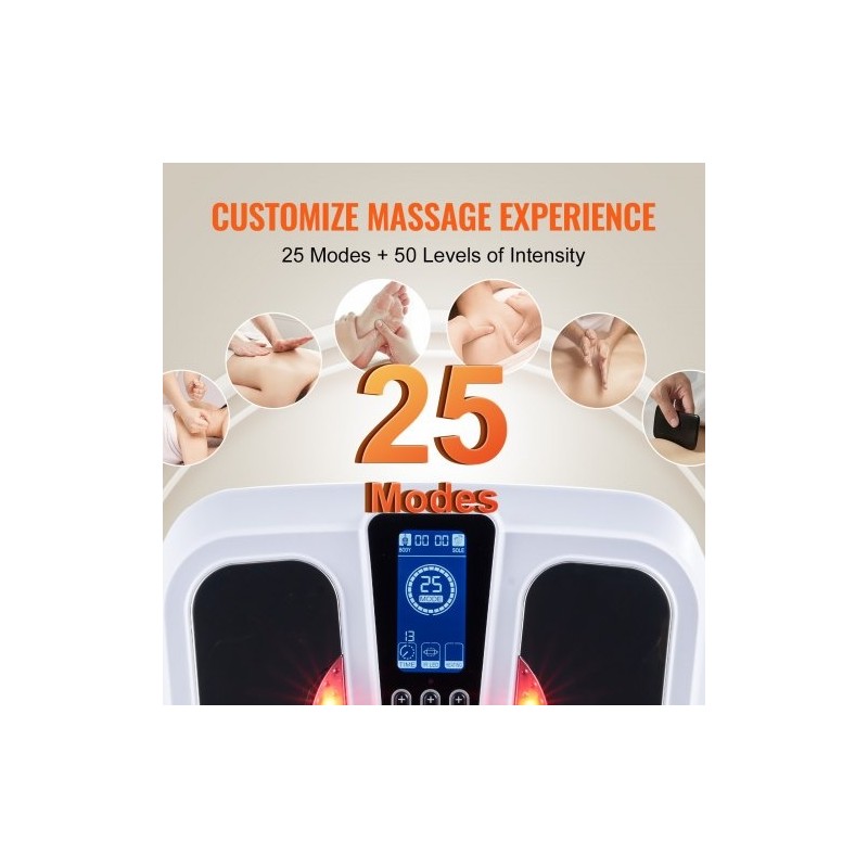 Sähköinen jalkojen verenkierron stimulaattori 3 lämpötilaa 25 tilaa 50 intensiteettiä