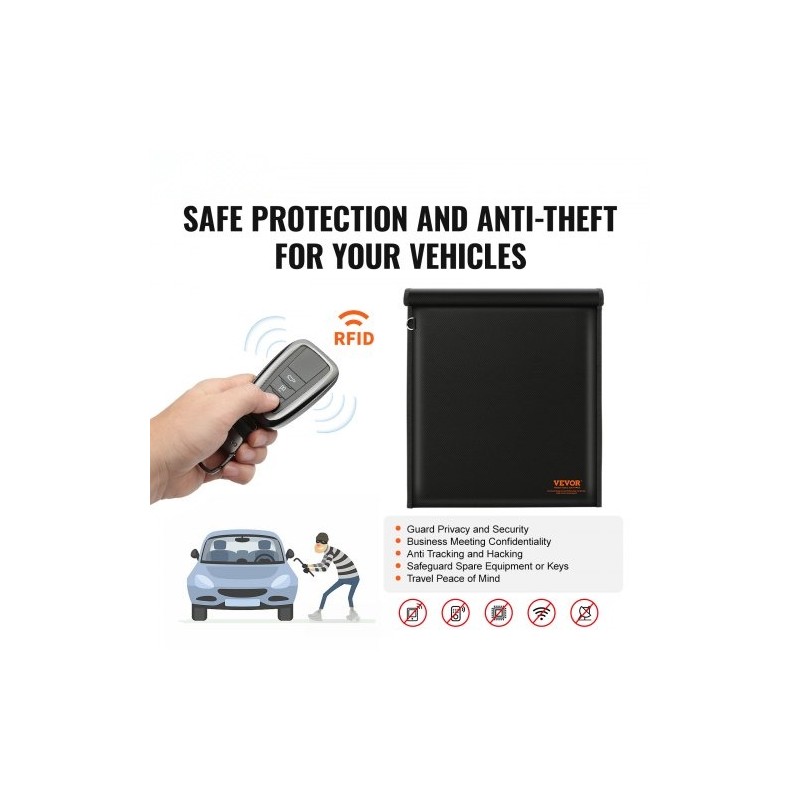 Faradayn suojapussi lasikuitu nikkeli-kupari 430 x 381 mm kannettavalle tietokoneelle