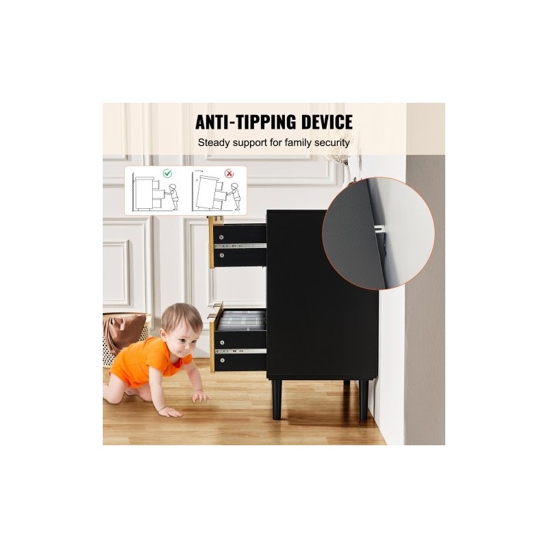 Rottinkilipasto luonnonrottinki MDF-runko 3 laatikkoa musta 800x760x400 mm