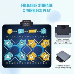 Tanssimatto PEVA pohja kahdeksan painiketta yksin ja kaksin säädettävä äänenvoimakkuus sisäänrakennettu musiikki