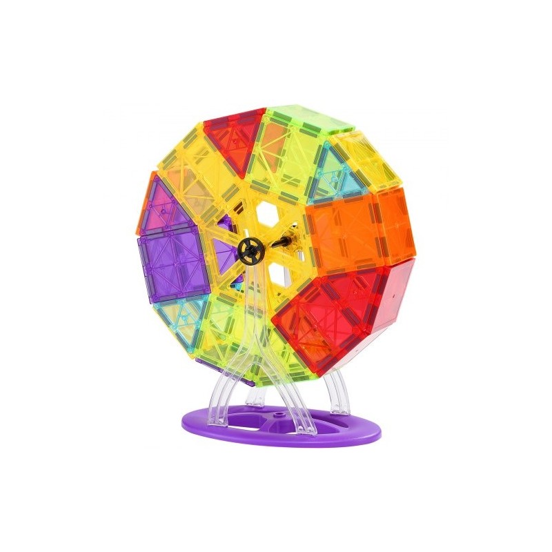 Magneettipalikkasetti 181 osaa muovia ja ferriittimagneetteja sisältäen säilytyspussin