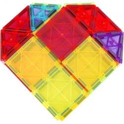 Magneettipalikkasetti 181 osaa muovia ja ferriittimagneetteja sisältäen säilytyspussin