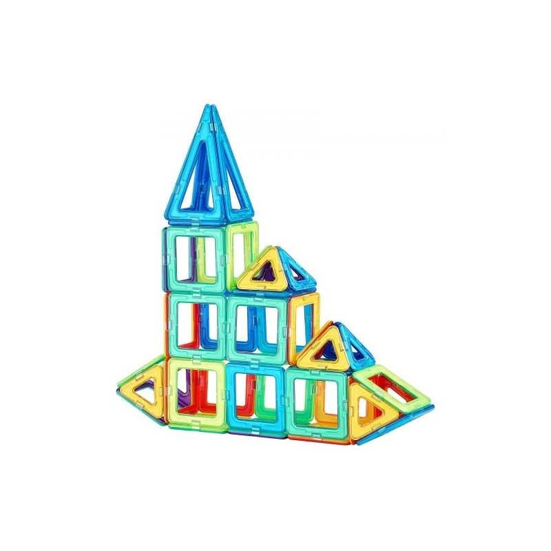 Magneettiset rakennuspalat 123 osaa ABS-muovista neodyymimagneetein pyöräosilla 5-vuotiaille