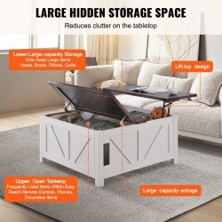 Sohvapöytä nostettavalla kannella 914x914 mm lastulevy virtapaneeli ruskea valkoinen