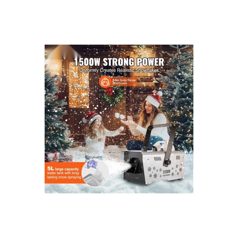 Lumitykki teräsrunko ja polypropeeni 1500 watin 5 litran sisäkäyttöön käsikäyttöinen tai ripustettava