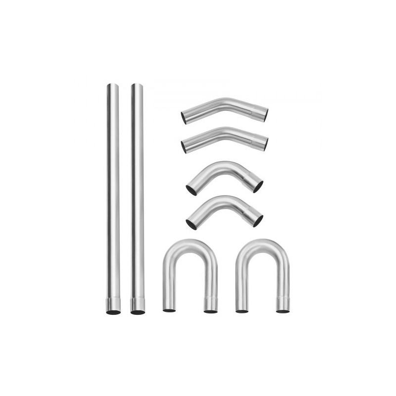 Pakoputkisetti 8-osainen yleismallinen galvanoitua vähähiilistä terästä liukuliitoksilla suurihalkaisijaiset putket