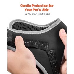 Koiran polvituki neopreeni XL vasemmalle takajalalle saranoitu stabilisaattori heijastavilla reunuksilla
