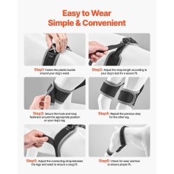 Koiran lonkkatukiliivi hengittävä verkkokangas ja neopreeni XL lonkan ja lantion tukeen