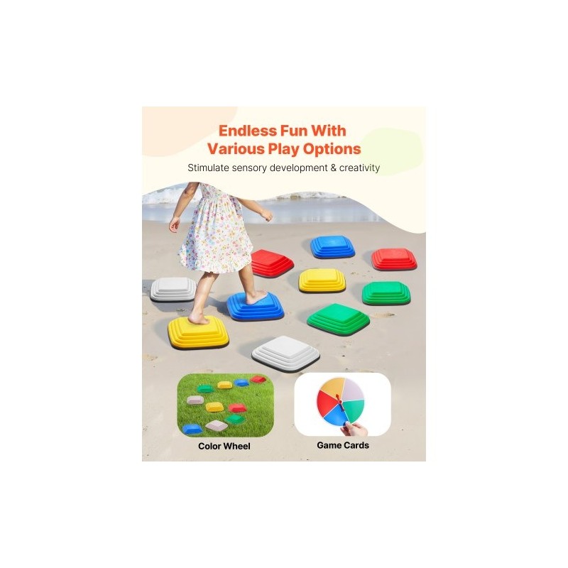 Tasapainokivet 10 kpl PP ja TPE materiaalia liukumattomilla pinnoilla