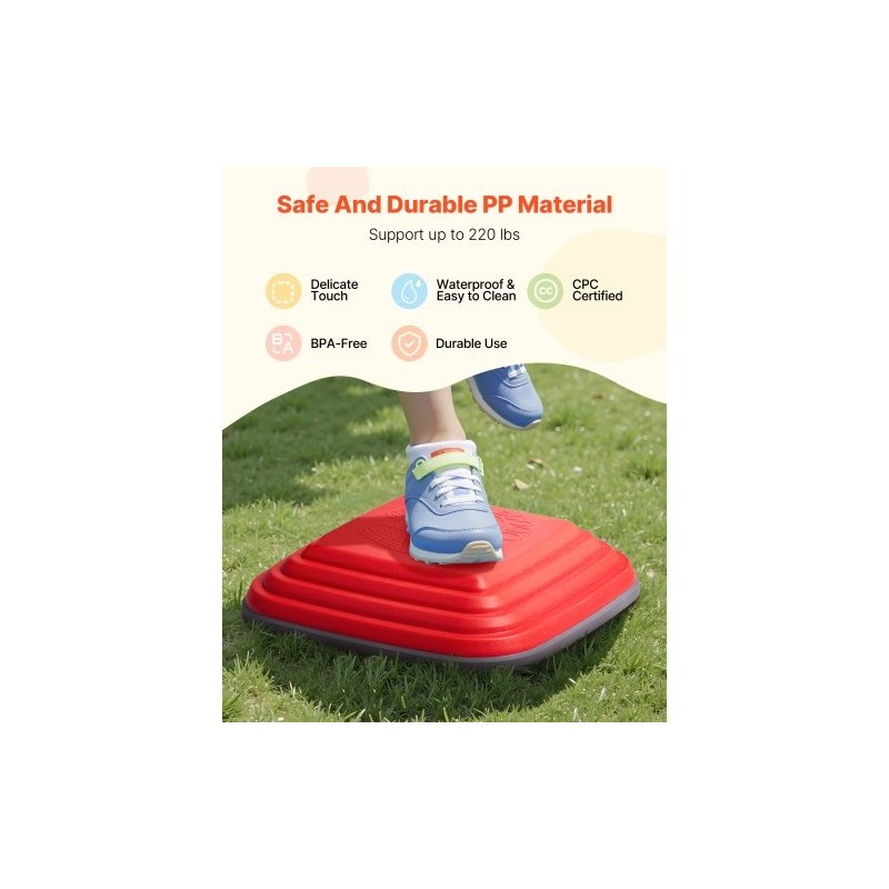 Tasapainokivet 10 kpl PP ja TPE materiaalia liukumattomilla pinnoilla