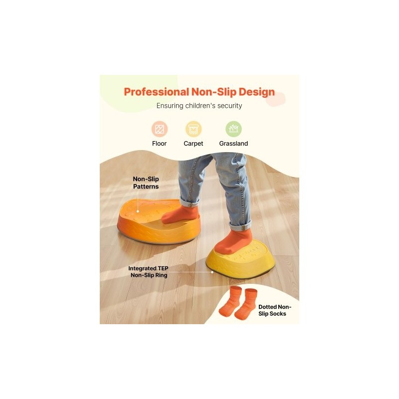 Tasapainokivet PP- ja TPE-muovista 6 kpl liukuestopinnoilla pinottavat sisä- ja ulkokäyttöön