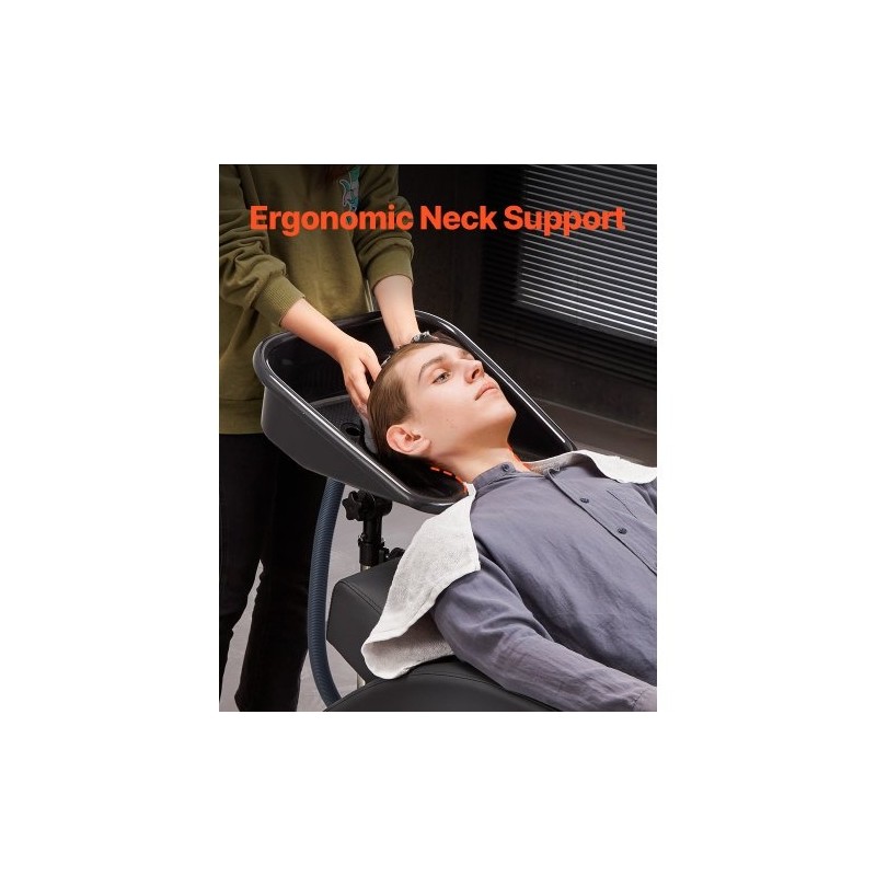 Jalallinen kannettava pesuallas hiusten pesuun säädettävä korkeus ja kallistuskulma kevyt pitkä tyhjennysletku