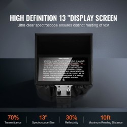 Lattiamallinen 13-tuumainen teleprompteri sinkitty teräslevy 70% valonläpäisy tukee DSLR-kameroita ja 11-tuumaisia älypuhelimia