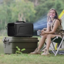 Siirrettävä ilmastointilaite 4000 BTU 3 nopeutta 16–30 °C tummanharmaa