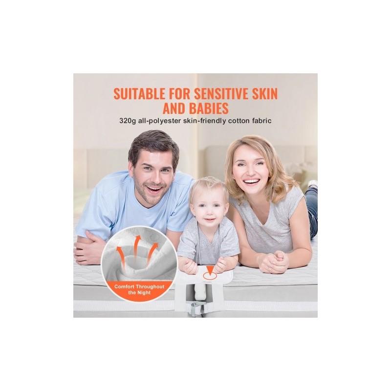 Vuodesilta kaksipatjaa yhdistävä polyesteripuuvillakangas ja tiivis muistivaahto 10 metrin sänkyvyöllä