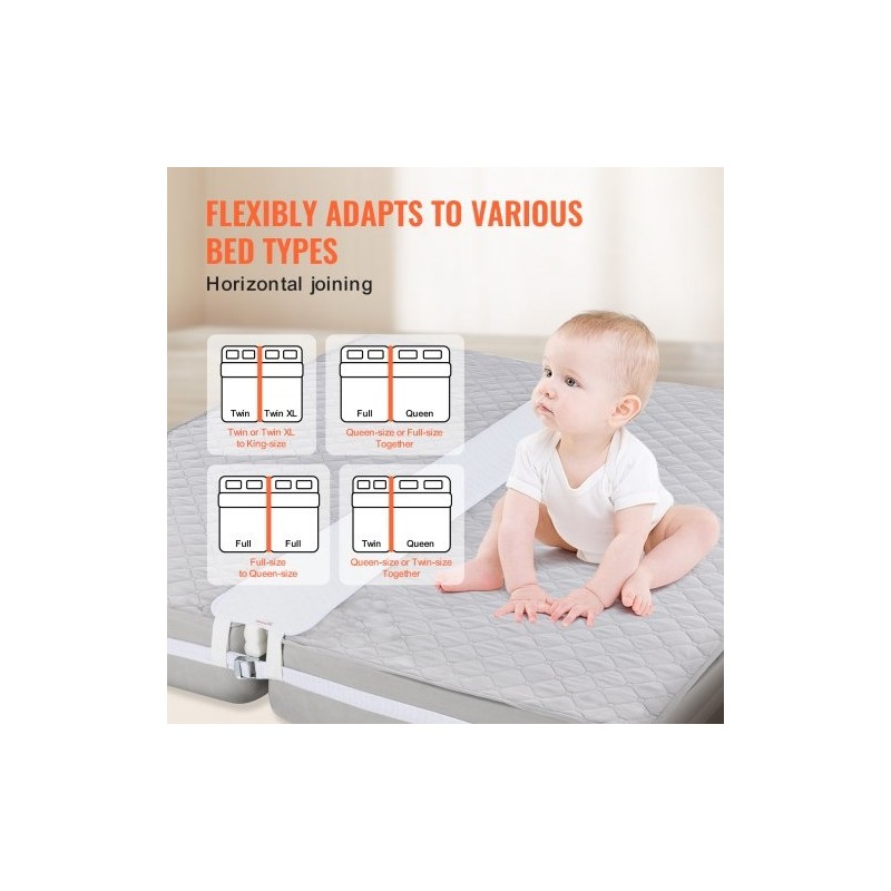 Vuodesilta kaksipatjaa yhdistävä polyesteripuuvillakangas ja tiivis muistivaahto 10 metrin sänkyvyöllä