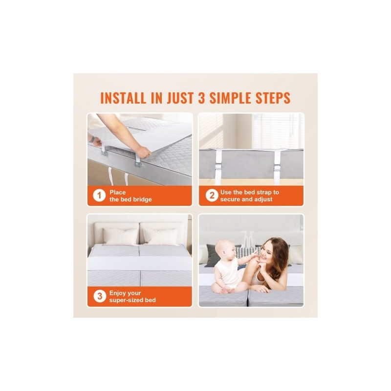 Siltapala 320 g polyesteripuuvilla 2540 x 610 mm 25D-muistivaahdolla parivuoteeseen