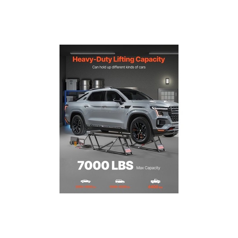 Sähköhydraulinen autonostin 3175 kg hiilirakenneteräsrunko kaukosäädin