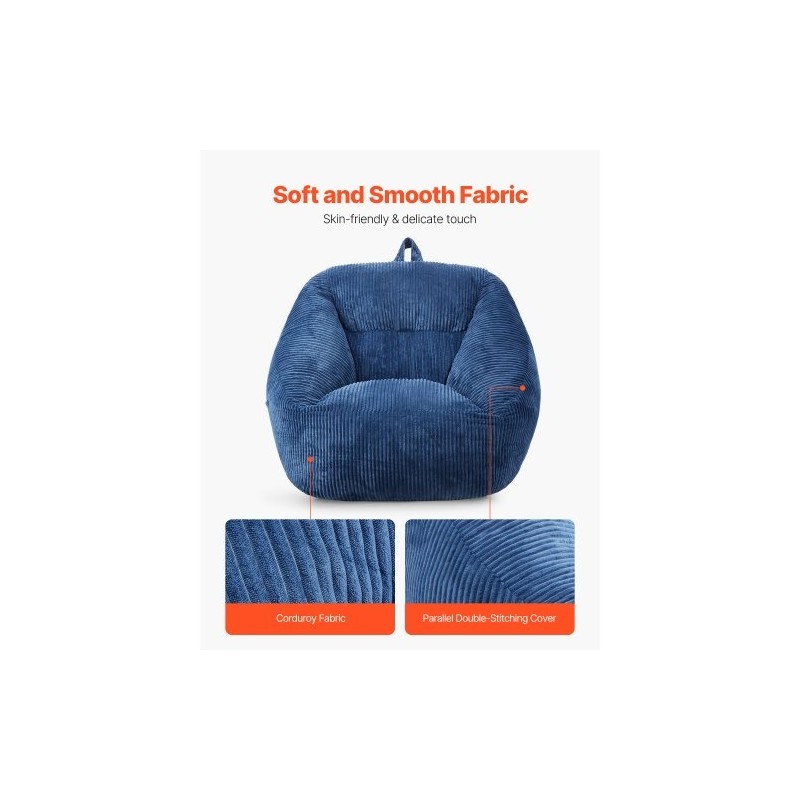 Säkkituoli pehmeä nalleveluuri 25D-muistivaahto lapsille liukumaton pohja 900x850x790 mm