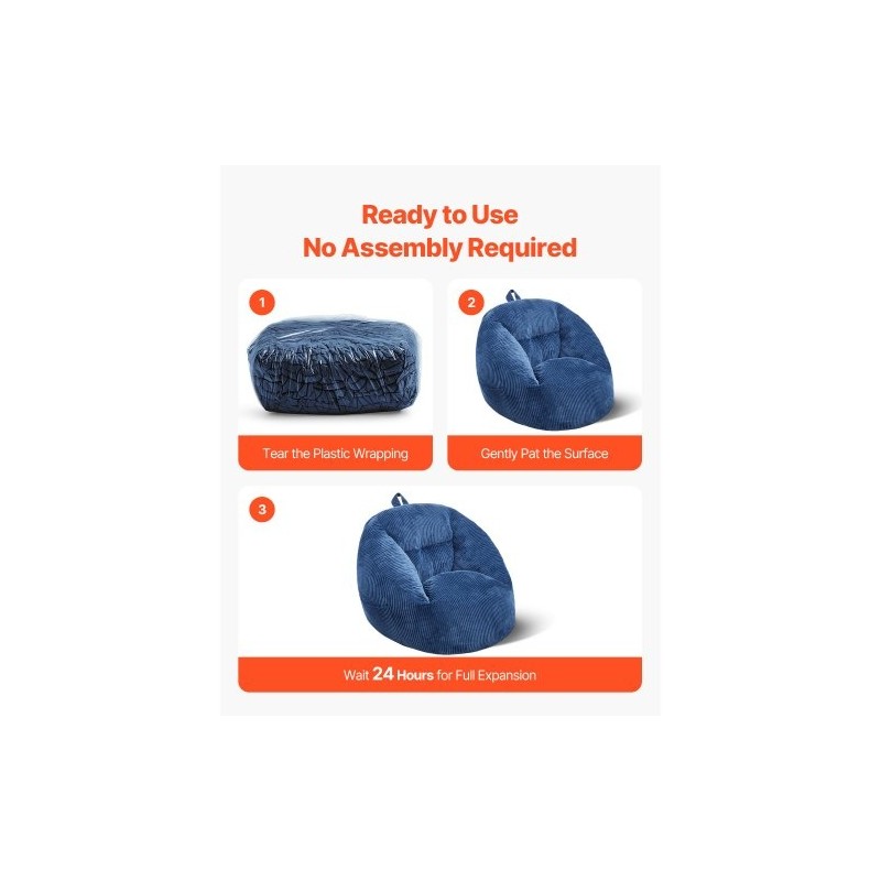 Säkkituoli pehmeä nalleveluuri 25D-muistivaahto lapsille liukumaton pohja 900x850x790 mm