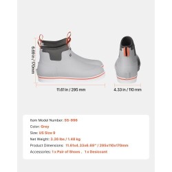 Miesten kumisaappaat vedenpitävät kumiset US-koko 9 nilkkapituiset