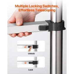 Teleskooppitikas ruostumattomasta teräksestä 13 porrasta 3740 mm 170 kg