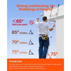 Teleskooppitikas ruostumatonta terästä pidentyvä 5030 mm 13 askelmaa liukumattomat jalat 170 kg