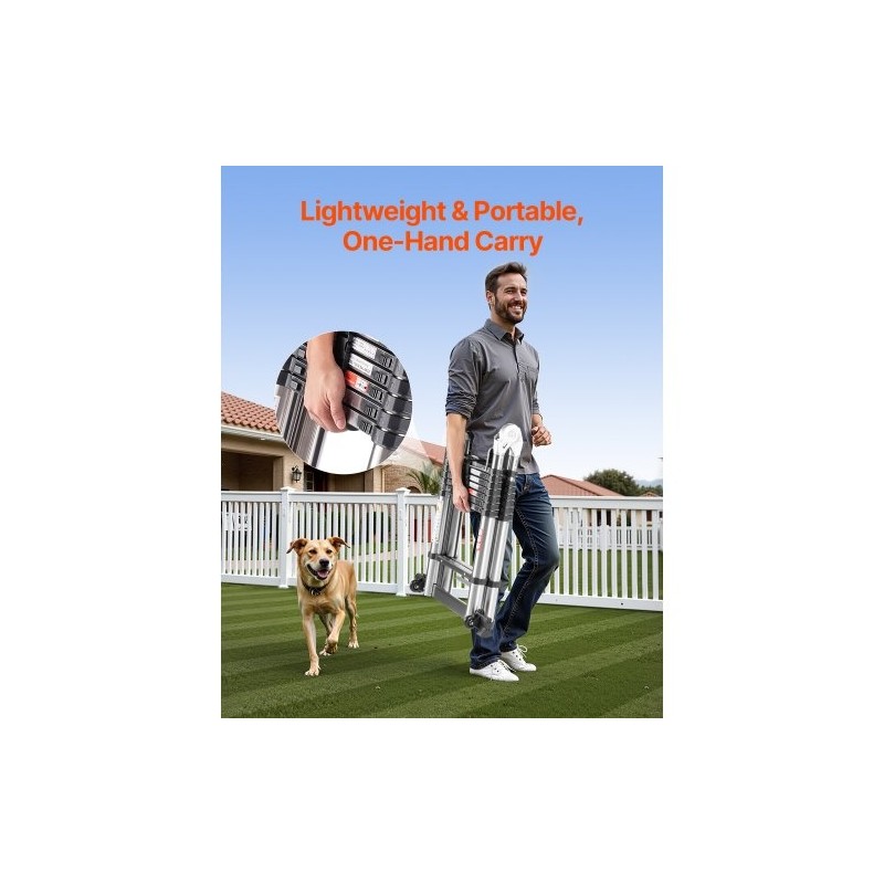 Teleskooppiset A-tikkaat ruostumattomasta teräksestä taitettavat korkeussäädettävät ja tukevat