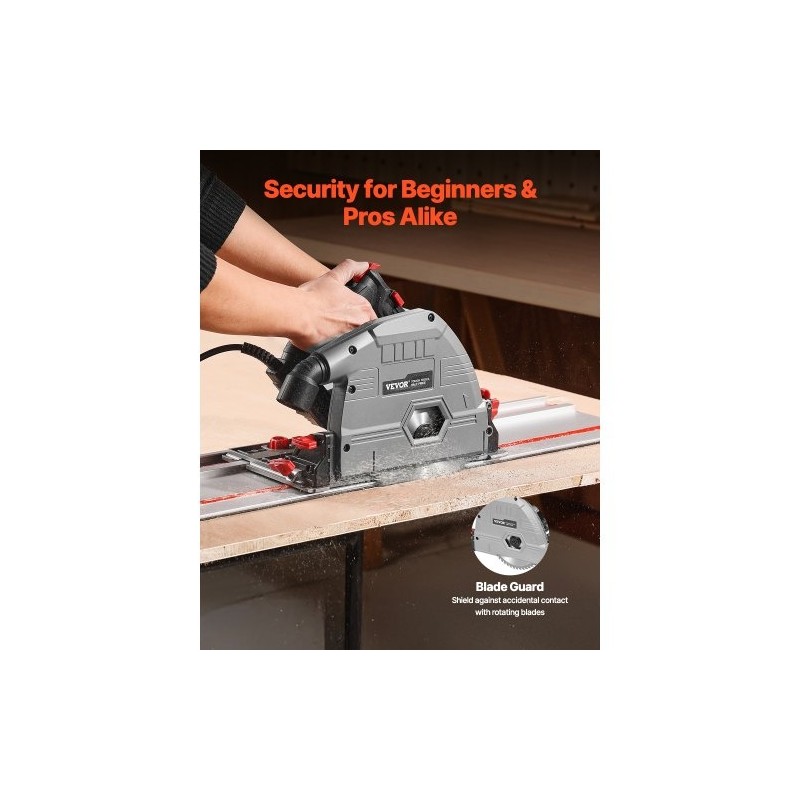 Upotussaha 165 mm 1200W 50-hampainen kovametalliterä puulle muoville ja metallille