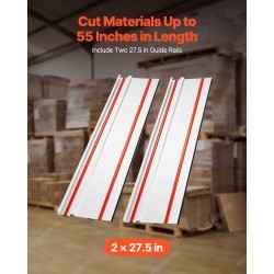 Ohjainkiskosarja puristealumiinia 2 kpl 699 mm sahausalue 1397 mm