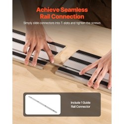 Ohjainkiskosarja puristealumiinia 2 kpl 699 mm sahausalue 1397 mm