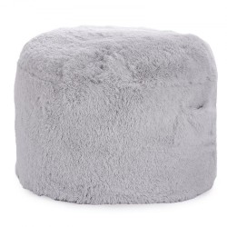 Muunnettava säkkituoli lepotuoli patja pehmeä pörröinen irrotettava pestävä päällinen harmaa