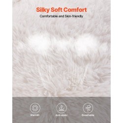 Säkkituoli pörröinen beige vaahtotäytteellä aikuisille selkänoja käsinojat