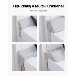 Kiilatyyny sängynpään raon täyttöön 25D-vaahto 2 kpl harmaa