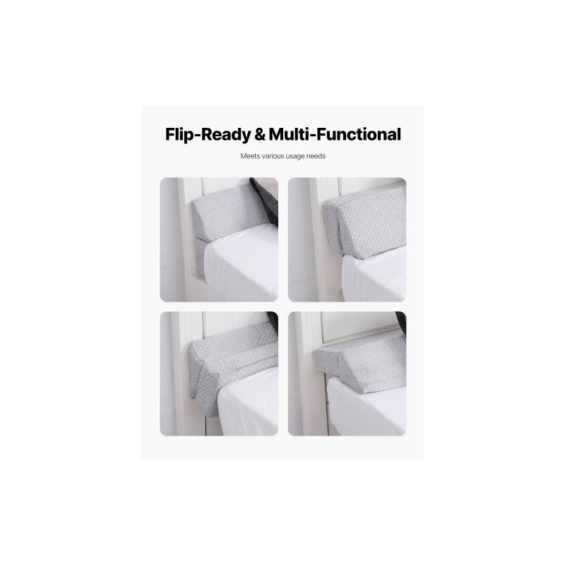 Kiilatyyny sängynpään raon täyttöön 25D-vaahto 2 kpl harmaa