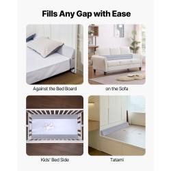 Kiilatyyny sängynpään raon täyttöön 25D-vaahto 2 kpl harmaa