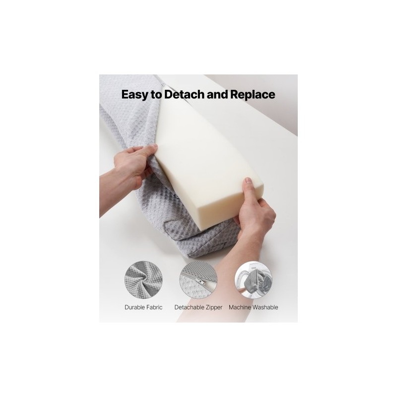 Kiilatyyny sängynpään raon täyttöön 25D-vaahto 2 kpl harmaa